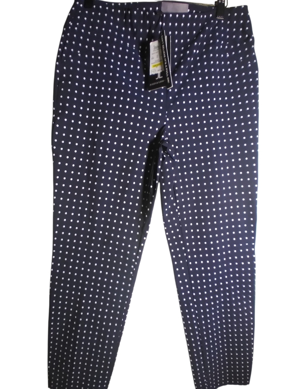 NWT Juleas & Leopold Pull On Stretch Navy And Polka Dot Pull On Stretch Pants